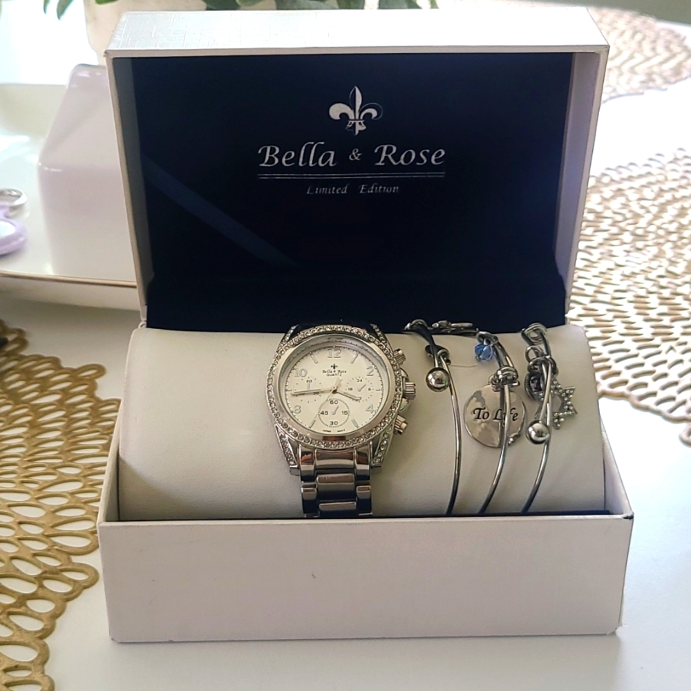 Bella rose limited edition watch set